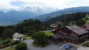 chalet à combloux extérieur