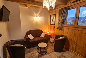 salon chalet Combloux